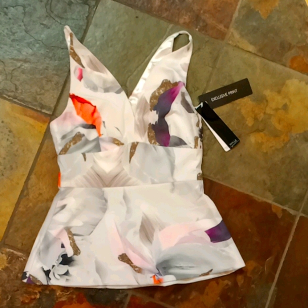 White floral Shilla blouse